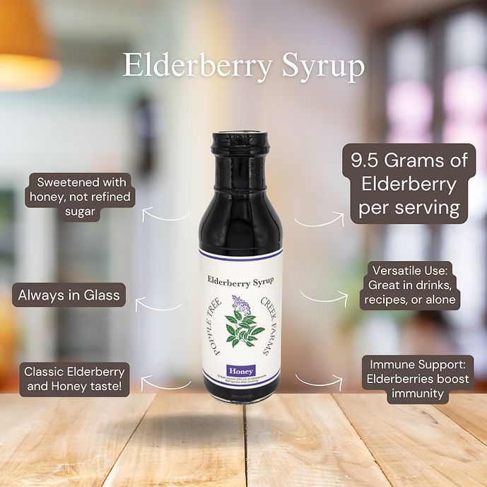 Elderberry Syrup - Honey - Popple Tree Creek Farms
