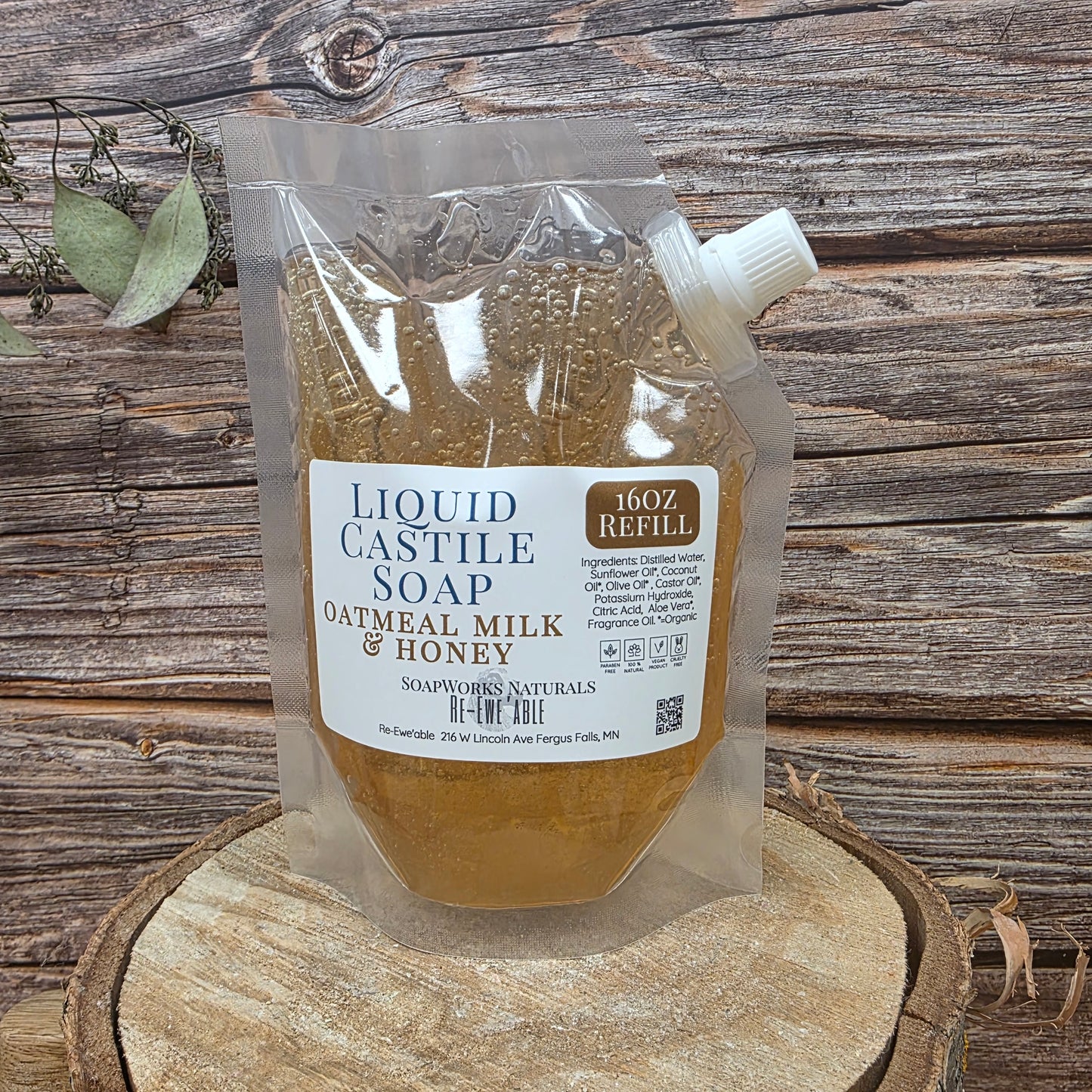 Liquid Castile Soap 16oz REFILL POUCH