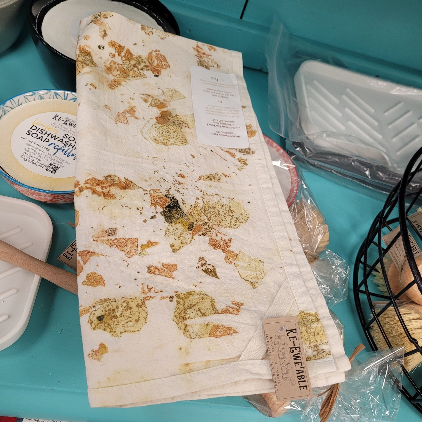 Natural Hand Dyed Kitchen Towel