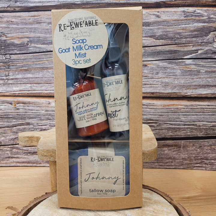3pc Set - Tallow Soap, Goat Milk Cream & Mist