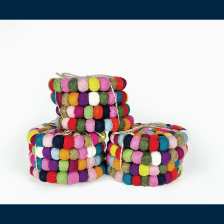 Felt Ball Coasters