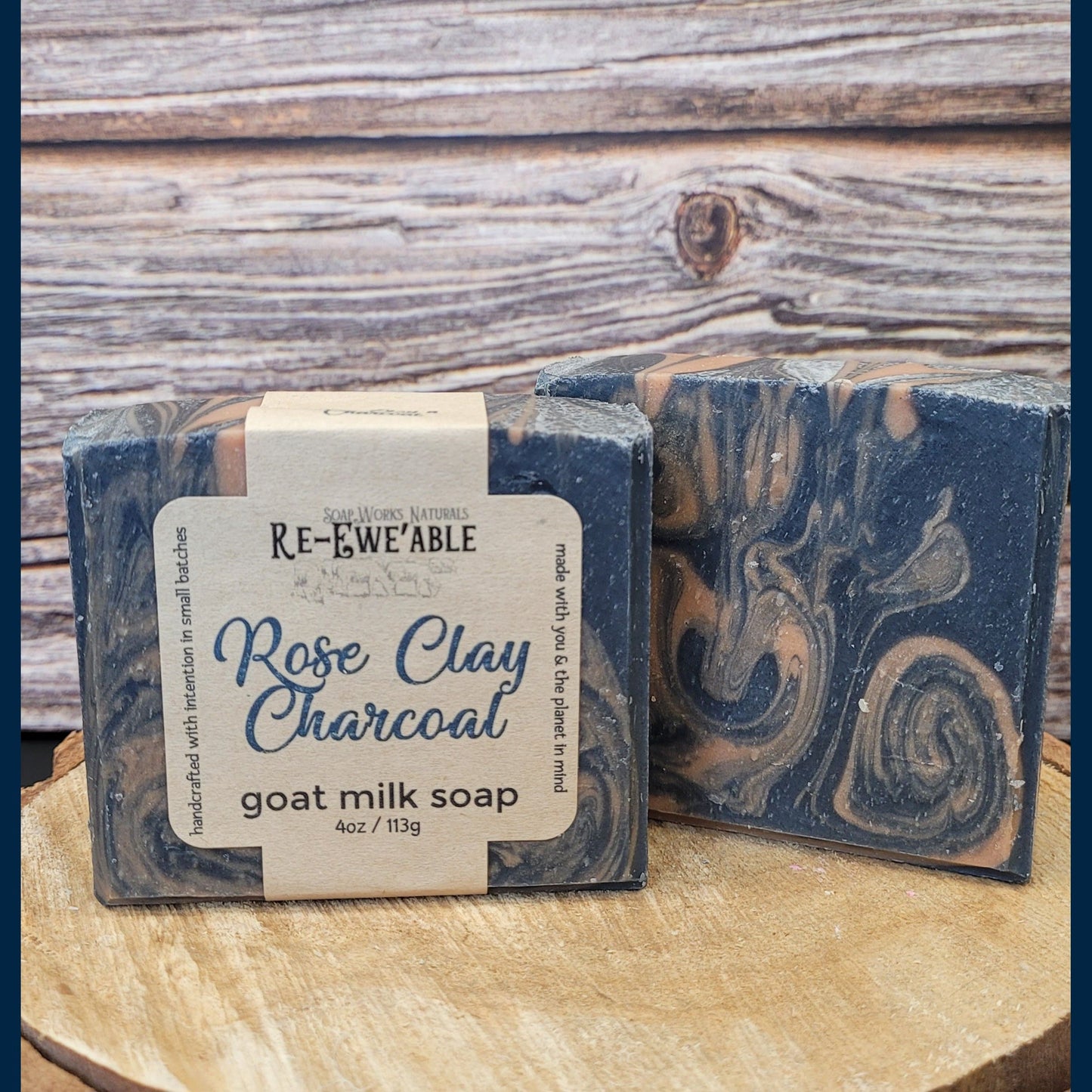 Rose Clay Charcoal Goat Milk Soap