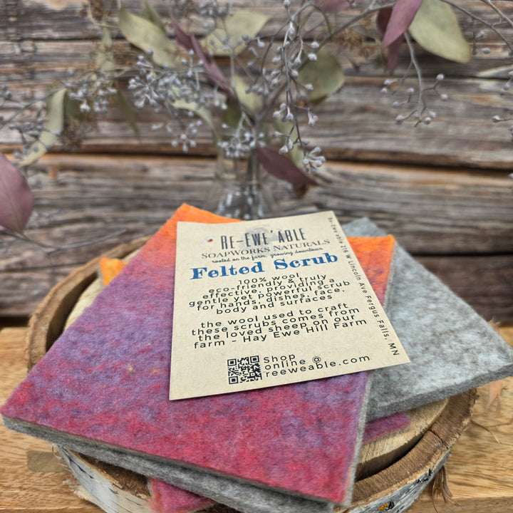 Wool Felted Scrub