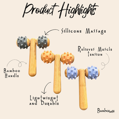 Bamboo Body Rolling Massage Tool | Wellness Bestseller
