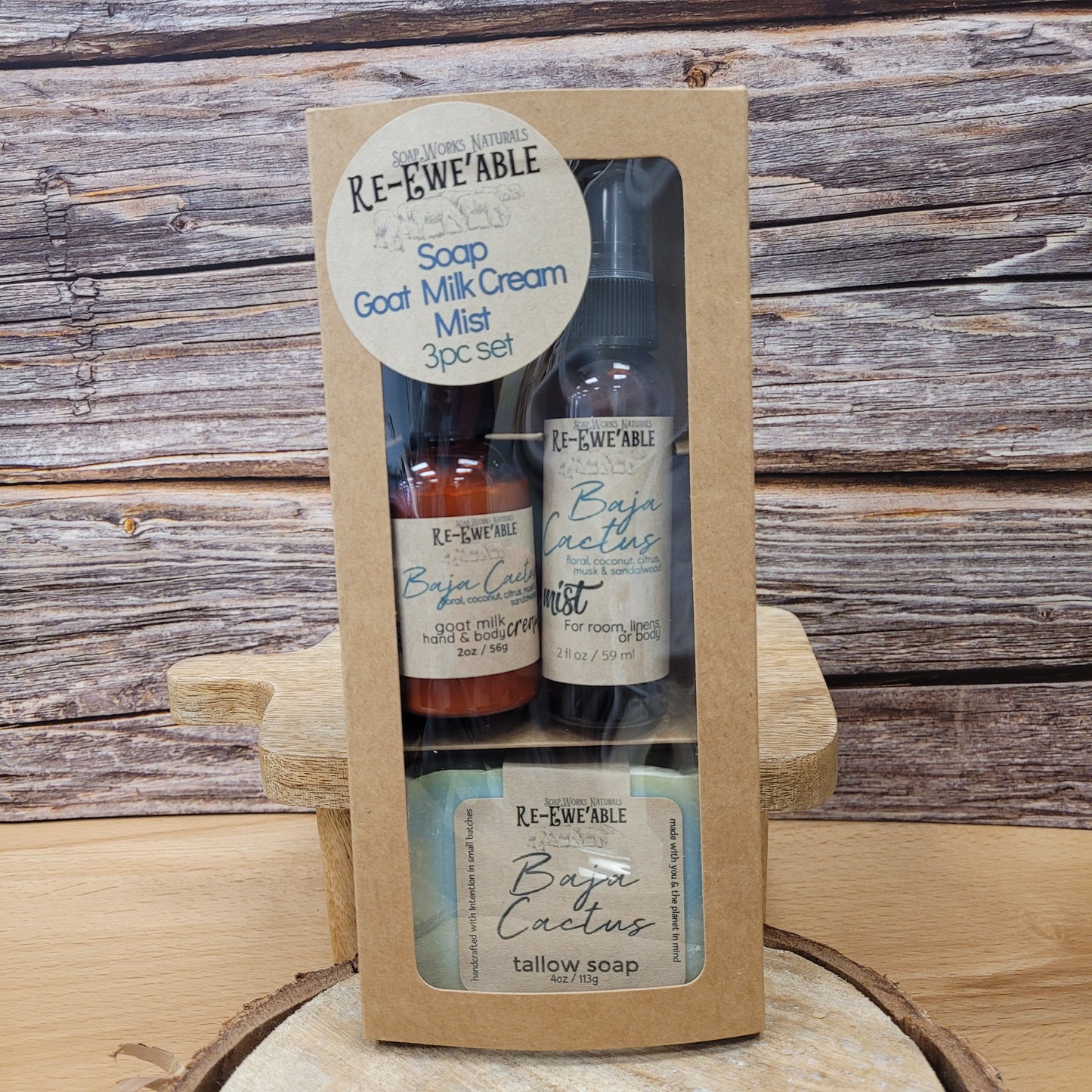 3pc Set - Tallow Soap, Goat Milk Cream & Mist