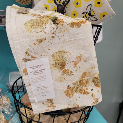 Natural Hand Dyed Kitchen Towel