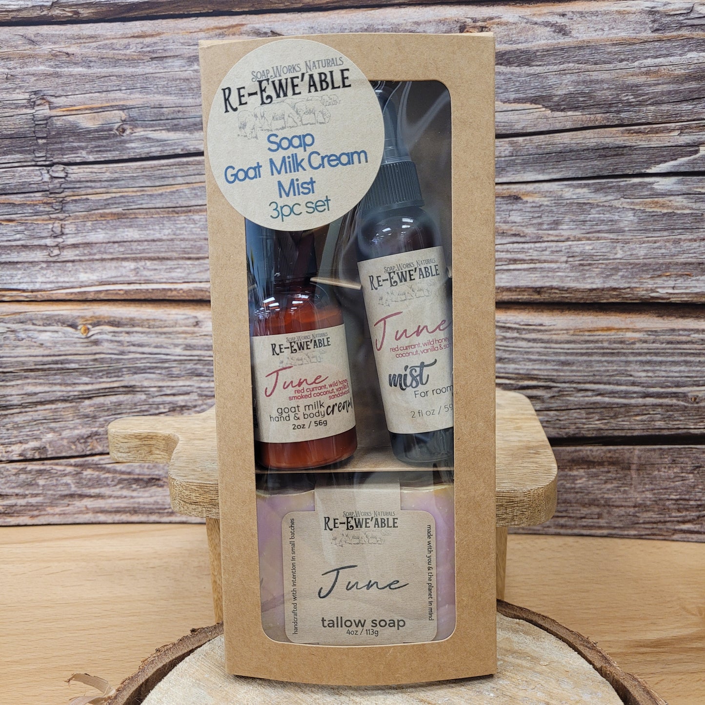3pc Set - Tallow Soap, Goat Milk Cream & Mist