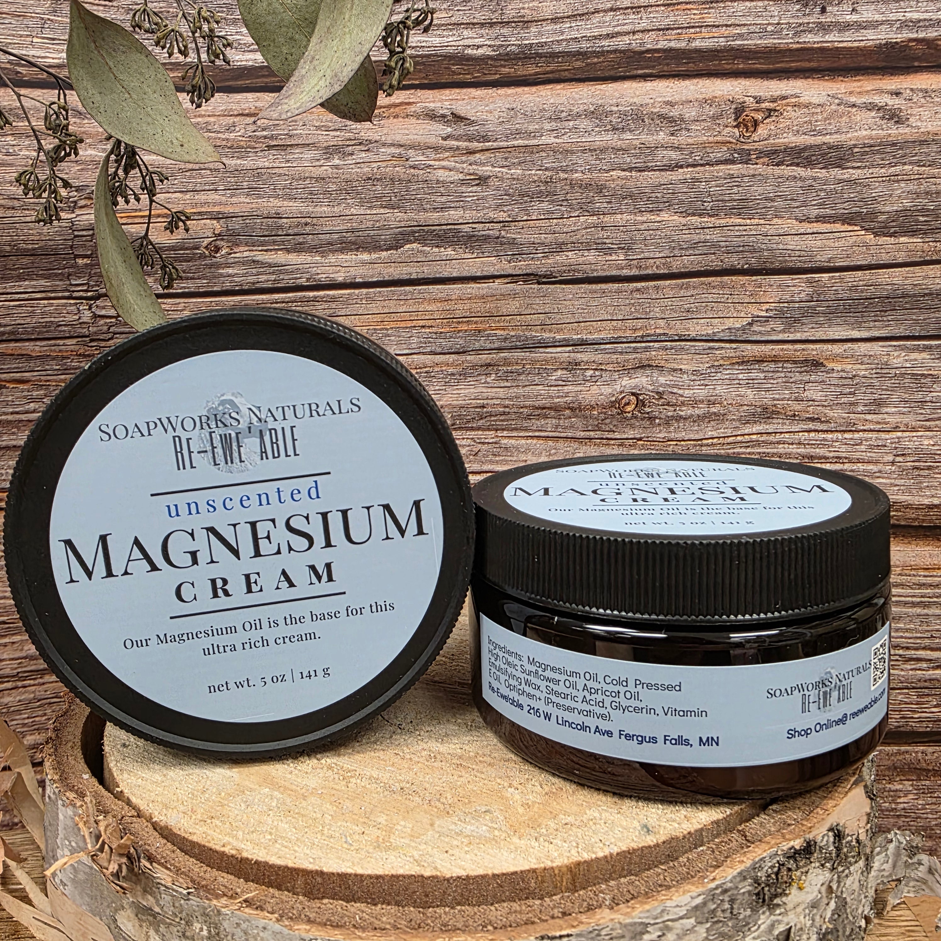 Magnesium Cream - Tub | Reeweable Handcrafted Natural – Re-Ewe'able