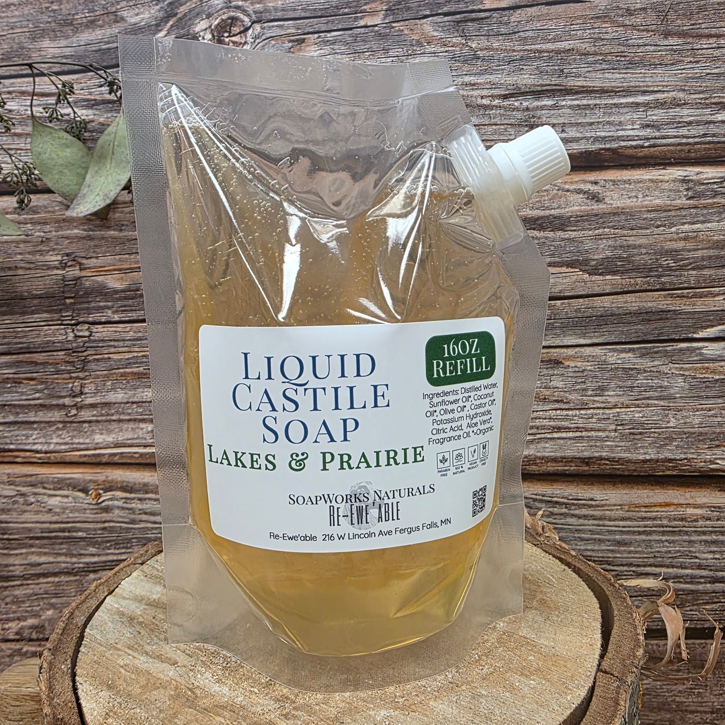 Liquid Castile Soap 16oz REFILL POUCH