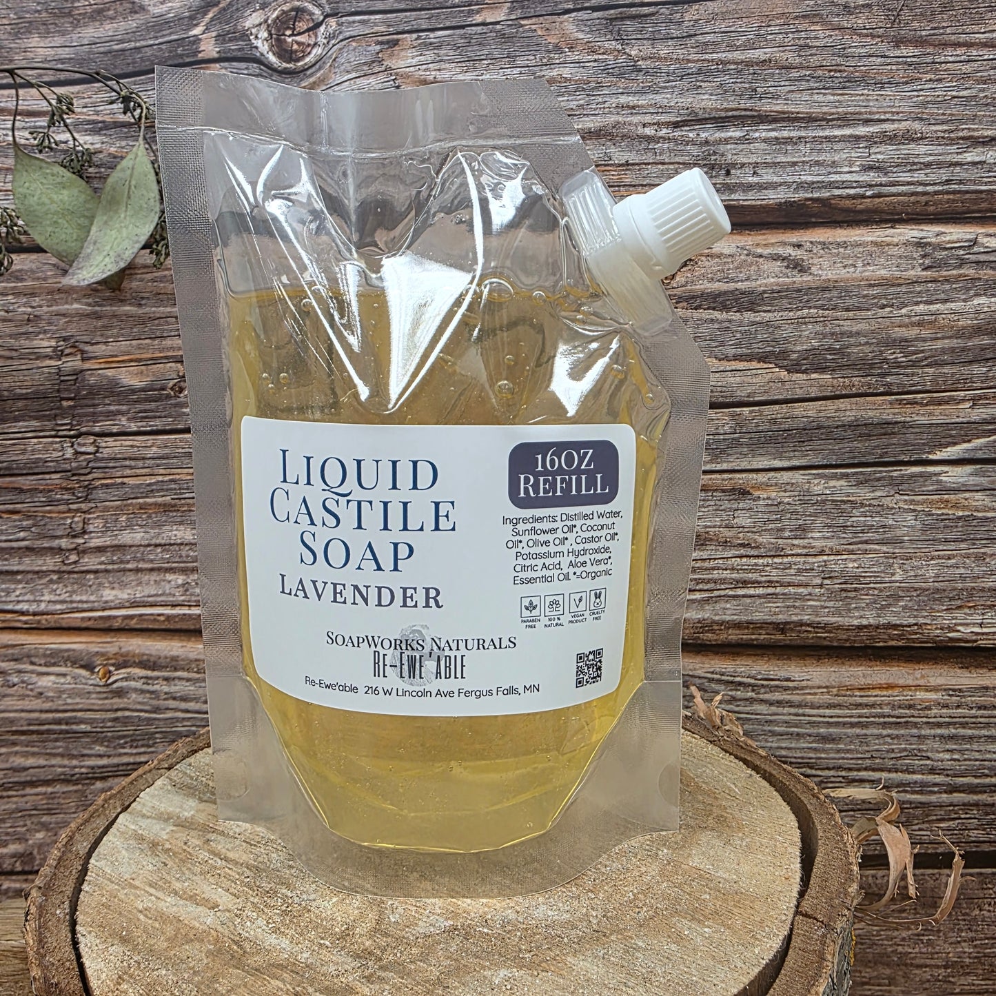 Liquid Castile Soap 16oz REFILL POUCH