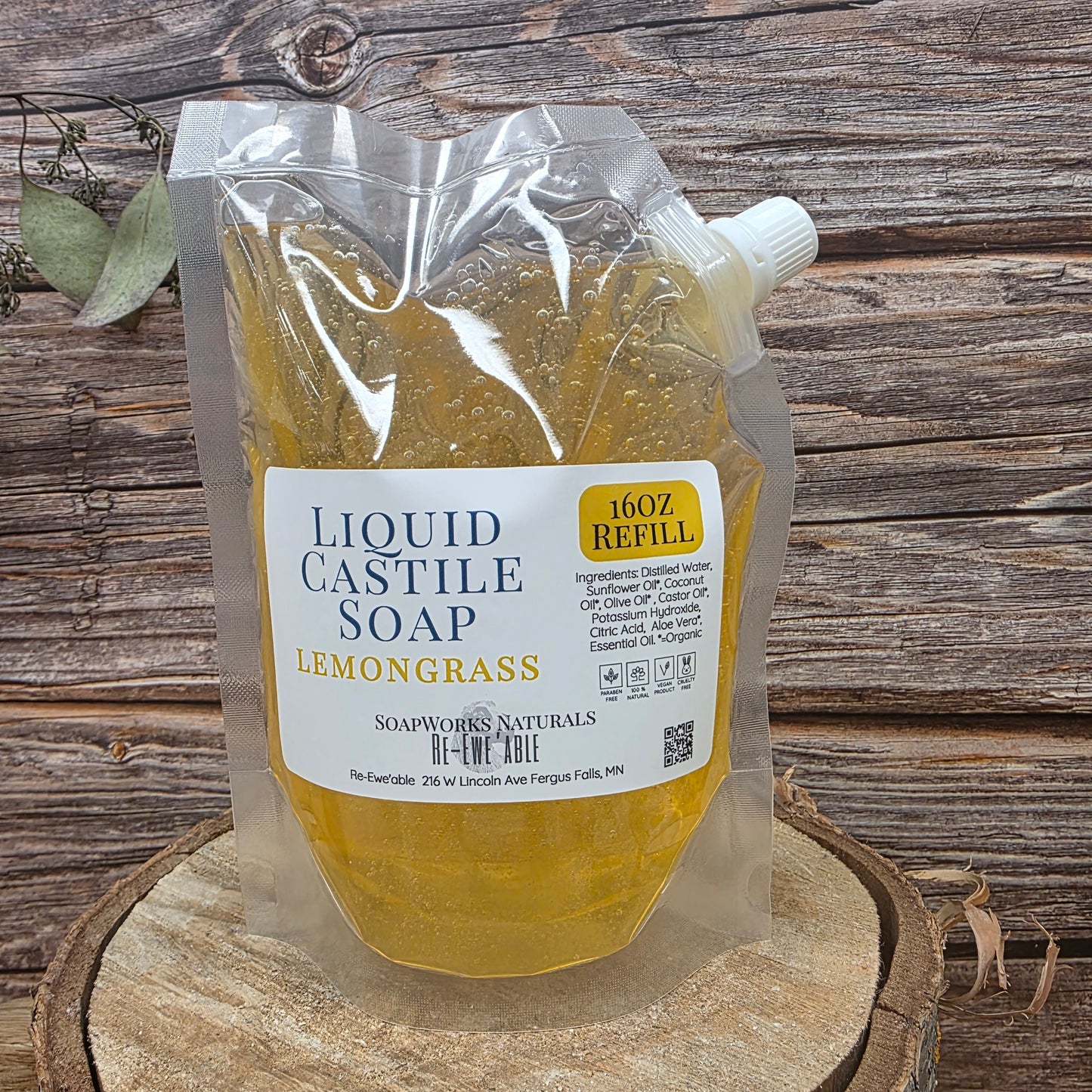 Liquid Castile Soap 16oz REFILL POUCH