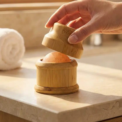 Bamboo Himalayan Salt Massage Ball/Roller